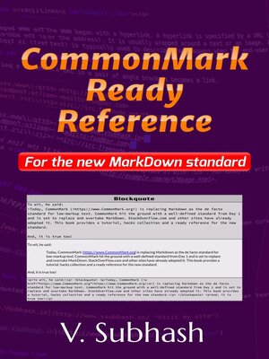 cover image of CommonMark Ready Reference